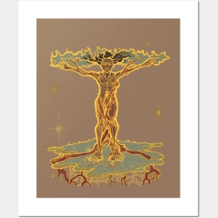 Male Tree of Life (Light and Color) Posters and Art